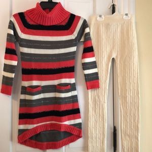 Girls Sweater and Leggings Size 10/12